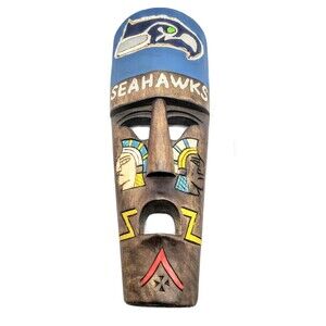 Seattle Seahawks NFL LOGO Tiki Totem Tribal Mascot Wall Statue 14.5Dorm Man Cave